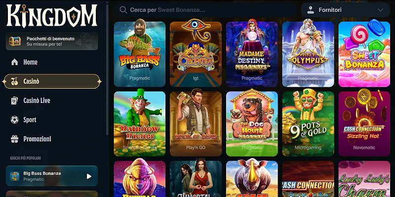 Kingdom Casino lobby (Italian-language version)